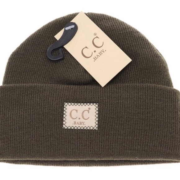 Infant Baby Assorted Oversize Logo Patch Knit Cuffed Beanie Skull Cap Hat NIP - Picture 7 of 9